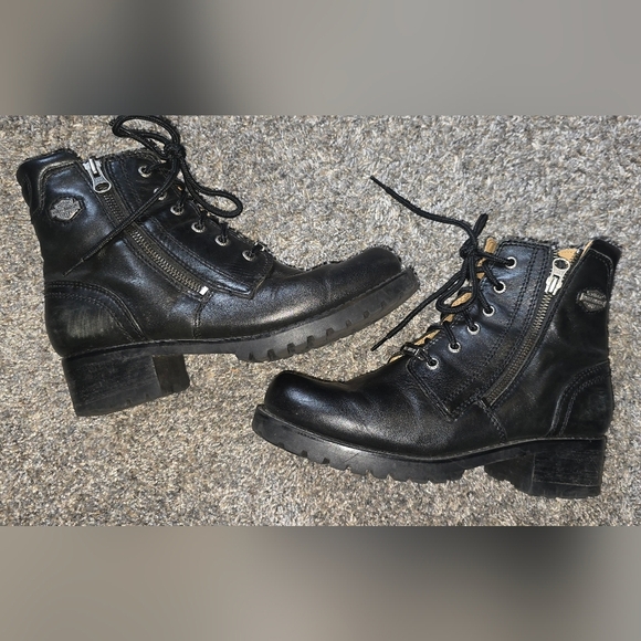 Harley-Davidson Shoes - Harley Davidson Black Boots Womens Size 8 Badlands 6 Inch Ankle Combat